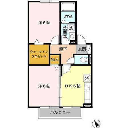 セジュール古城の坂Aの物件間取画像